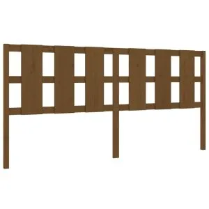 Tăblie de pat, maro miere, 205,5x4x100 cm, lemn masiv de pin