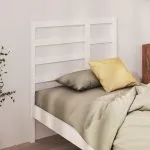 Tăblie de pat, alb, 96x4x104 cm, lemn masiv de pin