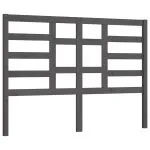 Tăblie de pat, gri, 141x4x104 cm, lemn masiv de pin