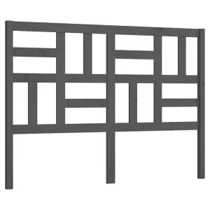 Tăblie de pat, gri, 126x4x104 cm, lemn masiv de pin