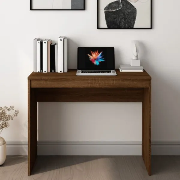 Birou, stejar maro, 90x40x72 cm, lemn prelucrat