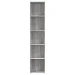 Bibliotecă, gri sonoma, 40x30x189 cm, lemn prelucrat