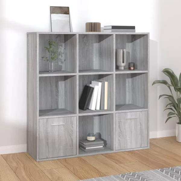 Bibliotecă, gri sonoma, 98x30x98 cm