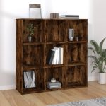 Bibliotecă, stejar fumuriu, 98x29x97,5 cm
