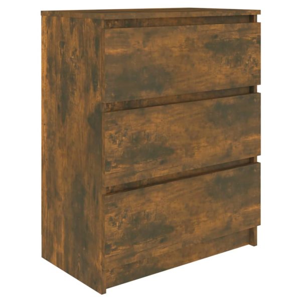 Dulap, stejar fumuriu, 60x35x76 cm, lemn prelucrat