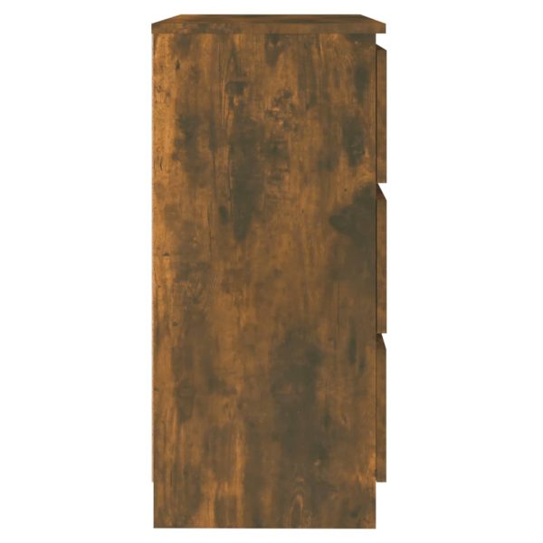 Dulap, stejar fumuriu, 60x35x76 cm, lemn prelucrat