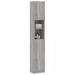 Dulap de baie, gri sonoma, 32×25,5×190 cm, lemn prelucrat