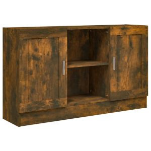 Servantă, stejar fumuriu, 120×30,5×70 cm, lemn prelucrat