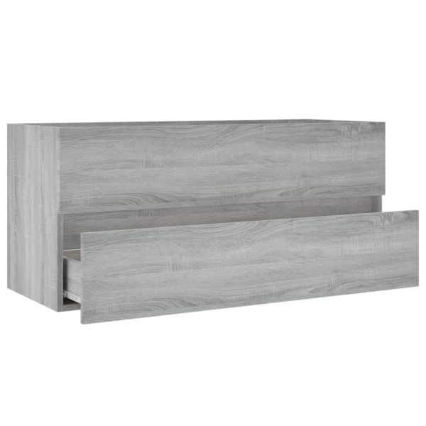 Dulap de chiuvetă, sonoma gri, 100×38,5×45 cm, lemn prelucrat