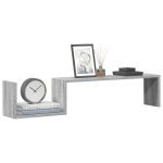 Rafturi colț perete 2 buc sonoma gri 100x15x20cm lemn prelucrat