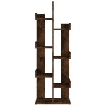 Bibliotecă, stejar fumuriu, 48×25,5×140 cm, lemn prelucrat