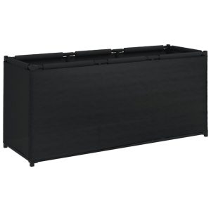 Cutie de depozitare, negru, 105×34,5×45 cm, material textil