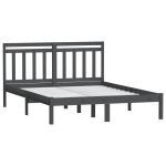 Cadru de pat, gri, 120×200 cm, lemn masiv de pin