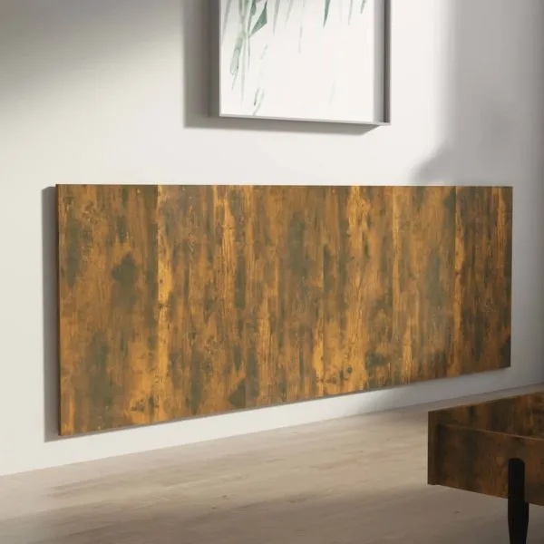 Tăblie pat de perete, stejar afumat 240×1,5×80 cm lemn compozit