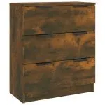 Dulap, stejar fumuriu, 60x30x70 cm, lemn prelucrat