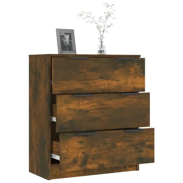 Dulap, stejar fumuriu, 60x30x70 cm, lemn prelucrat