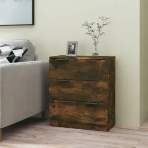 Dulap, stejar fumuriu, 60x30x70 cm, lemn prelucrat