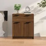 Dulap, stejar maro, 60x30x70 cm, lemn prelucrat