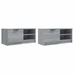 Comodă TV, 2 buc., Sonoma gri, 80x35x36,5 cm, lemn prelucrat