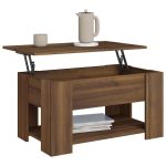 Măsuță de cafea, stejar maro, 79x49x41 cm, lemn prelucrat