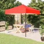 Cort pliabil pentru petrecere, roșu, 2×2 m