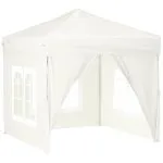 Cort pliabil pentru petrecere, pereți laterali, crem, 2×2 m