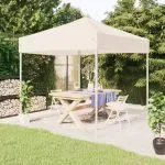 Cort pliabil pentru petrecere, crem, 3×3 m