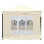 Cort pliabil pentru petrecere, pereți laterali, crem, 3×6 m