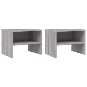 Noptiere, 2 buc., gri sonoma, 40x30x30 cm, lemn prelucrat
