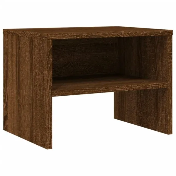 Noptiere, 2 buc., stejar maro, 40x30x30 cm, lemn prelucrat