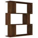 Bibliotecă/Separator, stejar maro, 80x24x96 cm , lemn prelucrat