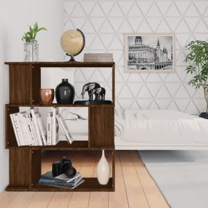 Bibliotecă/Separator, stejar maro, 80x24x96 cm , lemn prelucrat