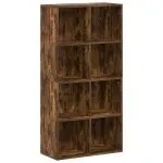Bibliotecă/dulap, stejar fumuriu, 66x30x130 cm, lemn prelucrat