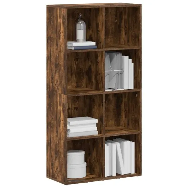 Bibliotecă/dulap, stejar fumuriu, 66x30x130 cm, lemn prelucrat