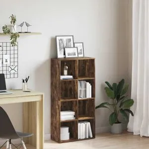 Bibliotecă/dulap, stejar fumuriu, 66x30x130 cm, lemn prelucrat