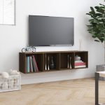 Bibliotecă/dulap TV stejar maro 143x30x36 cm lemn prelucrat