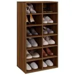Pantofar, stejar maro, 54x34x100,5 cm, lemn compozit