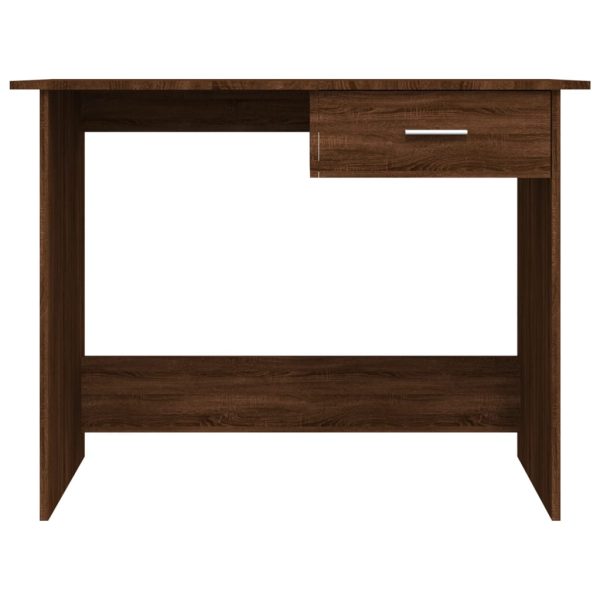 Birou, stejar maro, 100x50x76 cm, lemn prelucrat