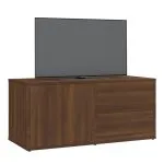 Comodă TV, stejar maro, 80x34x36 cm, lemn prelucrat
