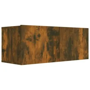 Comodă TV stejar fumuriu 80x30x30 cm lemn prelucrat