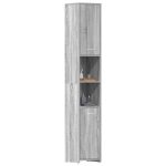 Dulap de baie, sonoma gri, 30x30x183,5 cm, lemn prelucrat