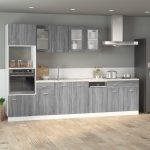 Dulap inferior cu sertar gri sonoma 40x46x81,5cm lemn prelucrat