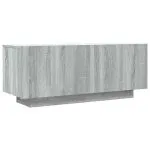Comodă TV, gri sonoma, 100x35x40 cm, lemn prelucrat