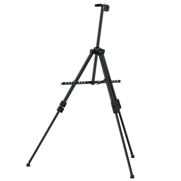 Șevalet de expunere reglabil, negru, metal