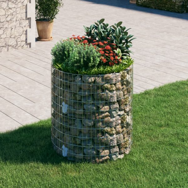 Stâlp de gabion, Ø100×100 cm, oțel galvanizat, circular