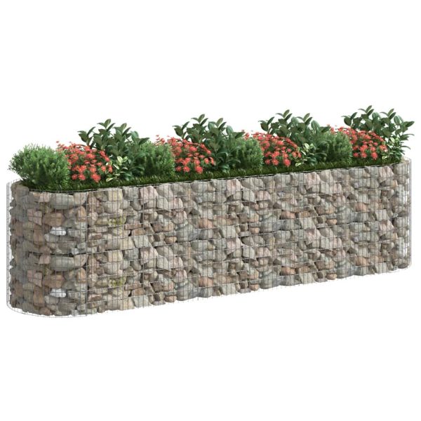 Strat înălțat gabion, 400x100x100 cm, fier galvanizat