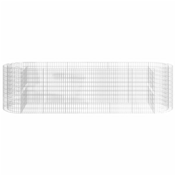 Strat înălțat gabion, 400x100x100 cm, fier galvanizat