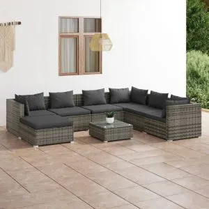 Set mobilier de grădină cu perne