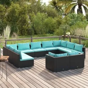 Set mobilier de grădină cu perne