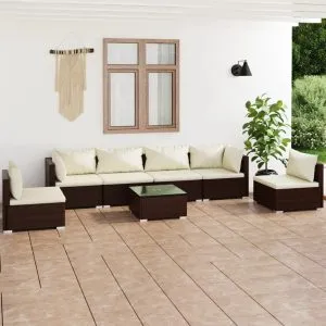 Set mobilier de grădină cu perne